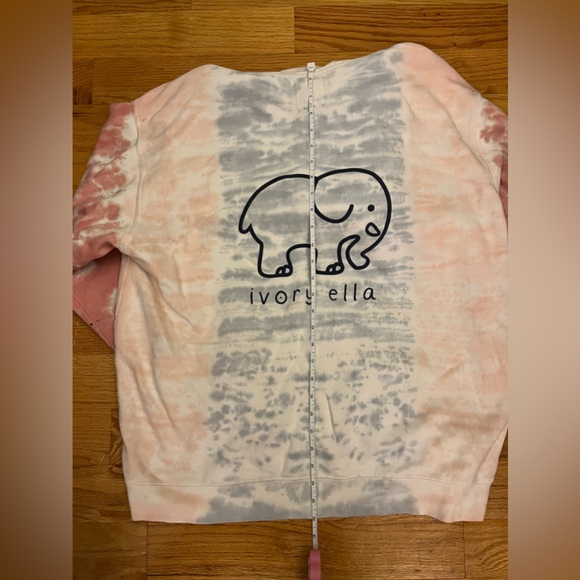 XL tie-dye Ivory Ella Sweatshirt - Picture 7 of 12